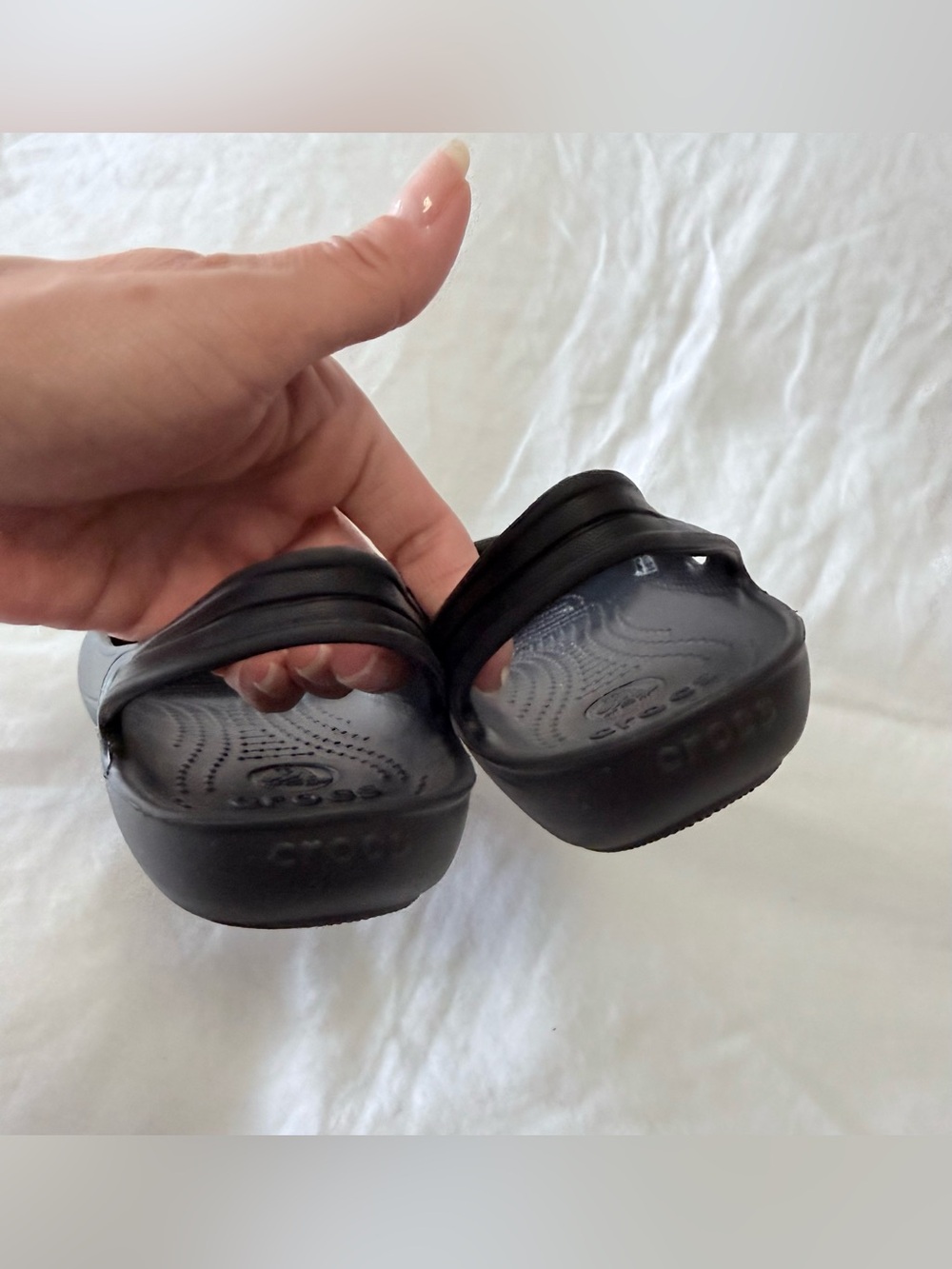 Crocs | Women's 9 | Black Thea Slingback Slip On Ballet Flat Comfort Shoes - Picture 7 of 7
